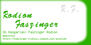 rodion faszinger business card